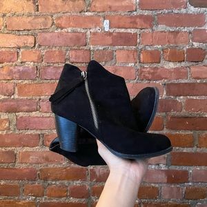 Black heeled booties
